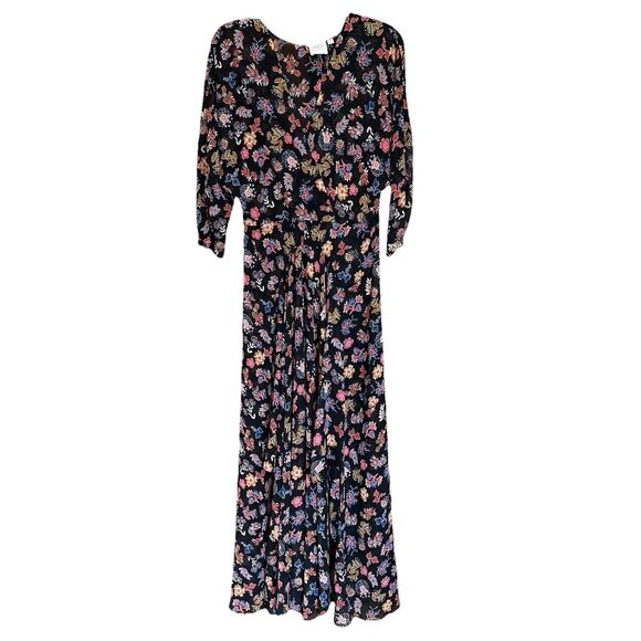 Anthropologie Dresses & Skirts - ANTHROPOLOGIE HD In Paris Maxi Dress 14 Floral Semi Sheer Keyhole Back Cottage